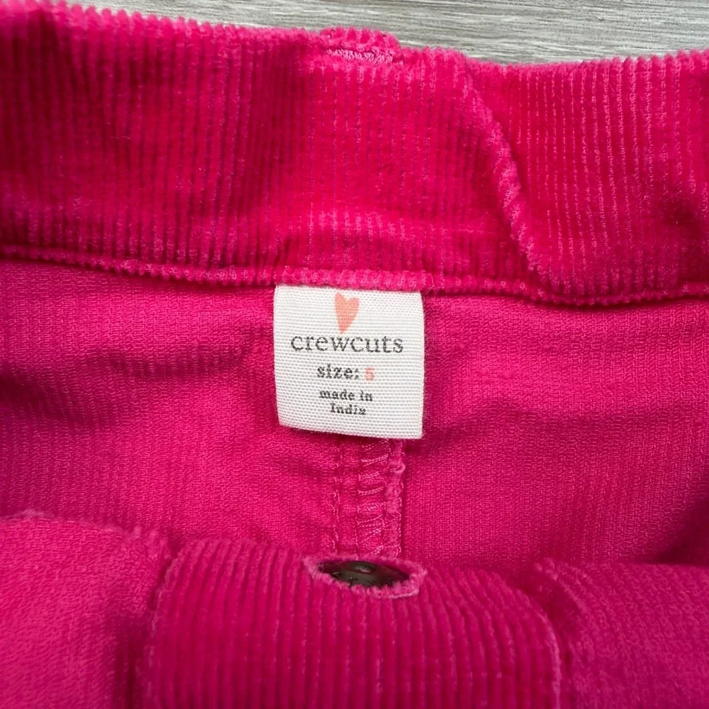 Crewcuts Girls Skirt Corduroy Button Front Mini Pink Size 5